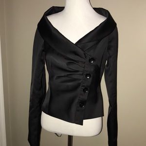 Battibaleno Black Satin Jacket Size 6